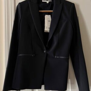Veronica Beard Scuba Blazer Navy Blue Size 8 NWT